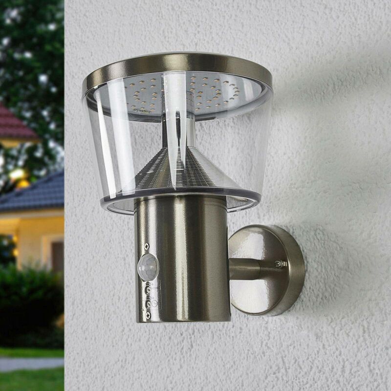 Lindby Antje LED-Solarleuchte Mit Bewegungsmelder – Edelstahl, IP44, 54 Cm Hoch, Für Garten & Terrasse