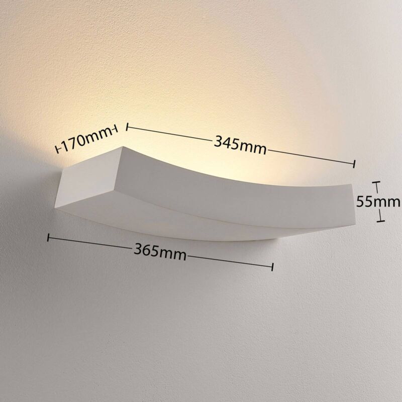 LED Wandleuchte Tiara Gips Bemalbar G9 LED-Lampe Dimmbar Lampenwelt Wandlampe 