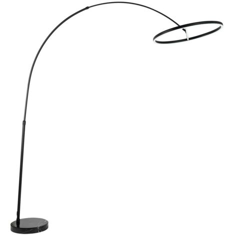 Stehlampe (Bogenleuchte) "Virvera" aus Aluminium für Wohnzimmer & Esszimmer von Lucande (1/5)