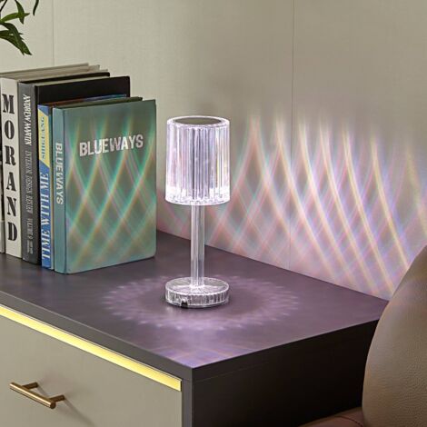 LED Tischlampe "Louane" aus Kunststoffmit USB Anschluss dimmbar mit Fernbedienung für Wohnzimmer & Esszimmer von Lindby