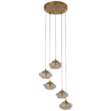 Pendelleuchte "Piatra" aus Glas für Wohnzimmer & Esszimmer von Lindby (1/5)