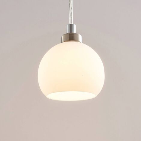 LED-Schienenhängeleuchte Kimi Glas Kugel Opalweiß G9 1-Phasen-Schiene Lampenwelt 