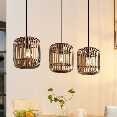 Pendelleuchte "Canyana" aus Holz für Wohnzimmer & Esszimmer von Lindby