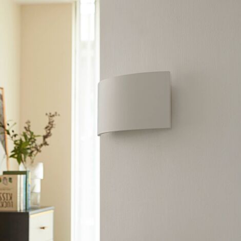 Wandleuchte, Wandlampe Innen "Naike" aus Gips/Ton für Flur & Treppenhaus von Lindby