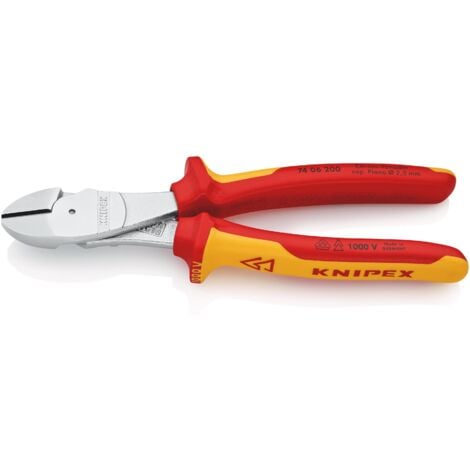 Pince coupante diagonale avec facette Knipex 74 06 200 200 mm 1 pc(s)