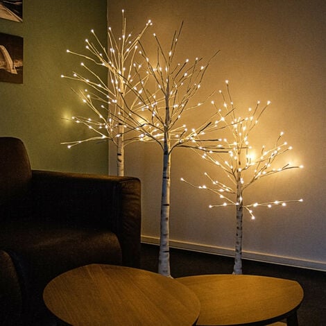 VOLTRONIC LED Baum Birkenoptik, innen und außen, IP44, warmweiß