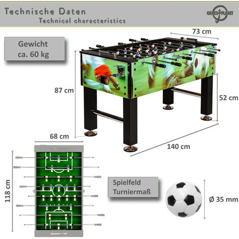 Profi Tischfußball Leeds Kicker, Tischkicker Kickertisch