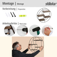 STILISTA® Design Regal rund Holz dunkel