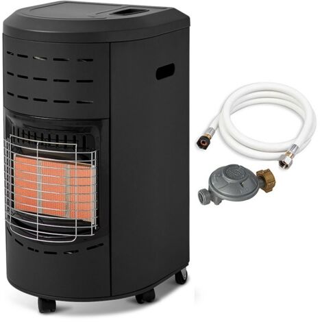 Favex – Chauffage d'appoint gaz infrarouge 4200W – Autonomie jusqu'à 118h – 40m² – Acier noir avec tuyau et détendeur inclus - Infrarouge-3