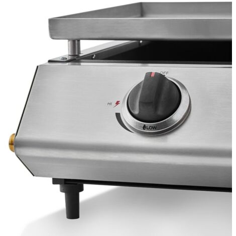 Plancha Brasero Alicia II INOX - 2 Feux, Surface 52x34 Cm, Puissance 5 KW, Tiroir à Graisse - 3