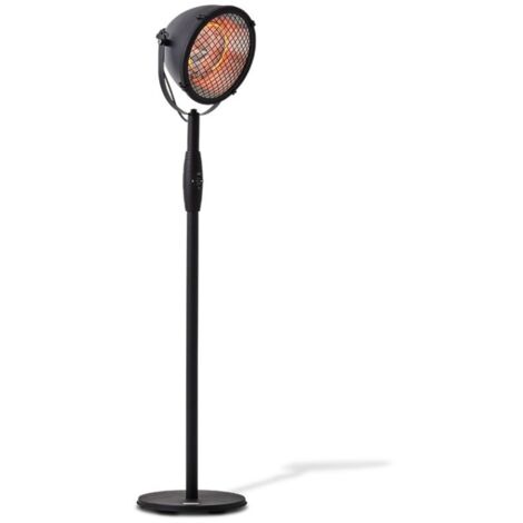 Favex – Parasol chauffant infrarouge 2100W – Acier noir résistant aux intempéries – 3 niveaux de puissance – Pour terrasses jusqu'à 8 m²