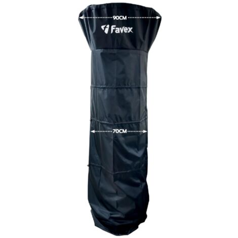 FAVEX - Housse parasol chauffant Universelle 70 - 90 cm - Imperméable - Protection UV - Antivieillissement - Noir (1/2)