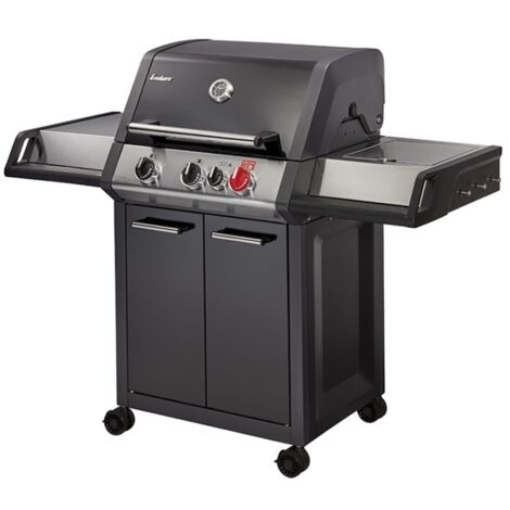 ENDERS - Barbecue Monroe Black Pro 3 K Turbo - 3 brûleurs dont 1 Turbo Zone - 1 brûleur latéral - Simple Clean - Switch Grid - Jusqu'à 14 convives - 14,1 kW (1/5)