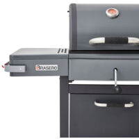 Barbecue Bi-Energy Brasero Gun Metal XL - Charbon Et Plancha Gaz - 12.95 KW - Pour 14 Personnes