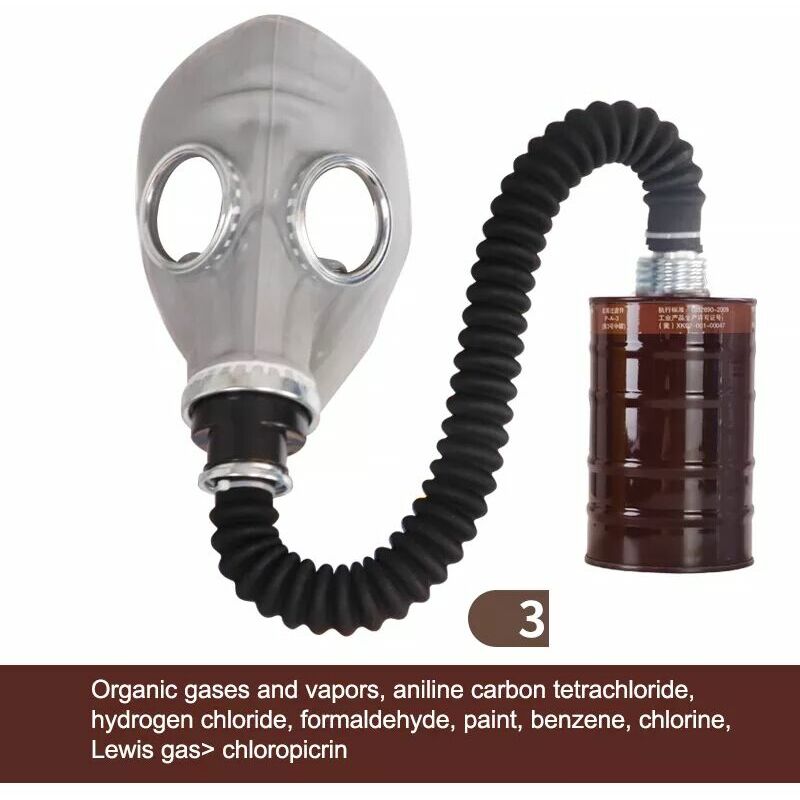 Masques à gaz, masques de protection contre la peinture en aérosol,  formaldéhyde, hydrogène, respirateur chimique au dioxyde de carbone