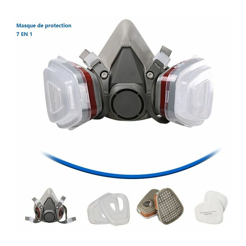 Masque facial de protection anti-poussière réutilisable lavable anti-buée  brume anti-poussière avec filtre à charbon actif avec valve respiratoire