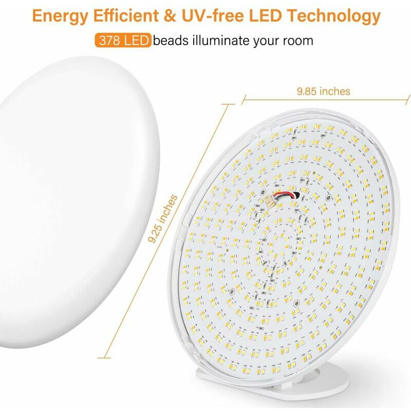 Lampe De Luminothrapie 10000 Lux, Lampe Luminotherapie Avec 3 Couleurs Et 6  Niveaux De Luminosit, Pour La Dpression Saisonnire, Avec Minuterie Et Affi