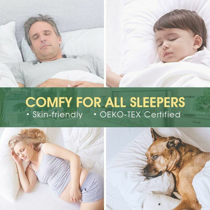 Comfier Sleep Protege Matelas 100% Fibre de Bambou Imperméable 200x200 cm-  Alese Respirante, Hypoallergénique, Anti-Acarien, Anti-Bactérien Alèse