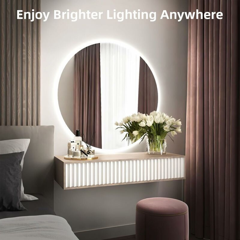 Ruban LED Néon BAGZY 10M Extérieur IP65 - Blanc Naturel 220V Découpable - Inclus Adaptateur Et Fixations