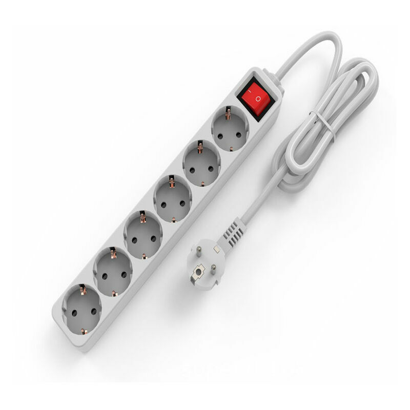 Multiprise multimédia USB (2x16A + 1x6A) blanche