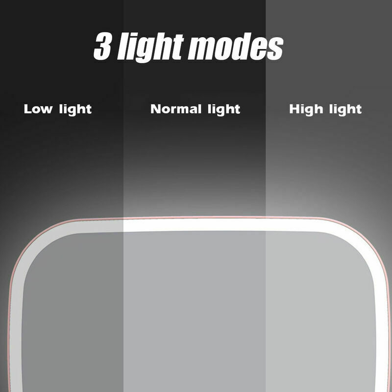 Miroir de Maquillage à LED Voiture avec 3 Modes d'éclairage