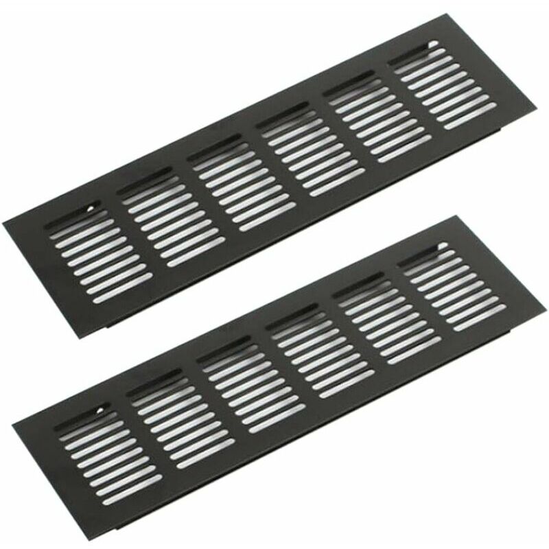 4PCS Grille Ventilation Métal Grille Aeration Rectangulaire Aluminium  Cheminée G