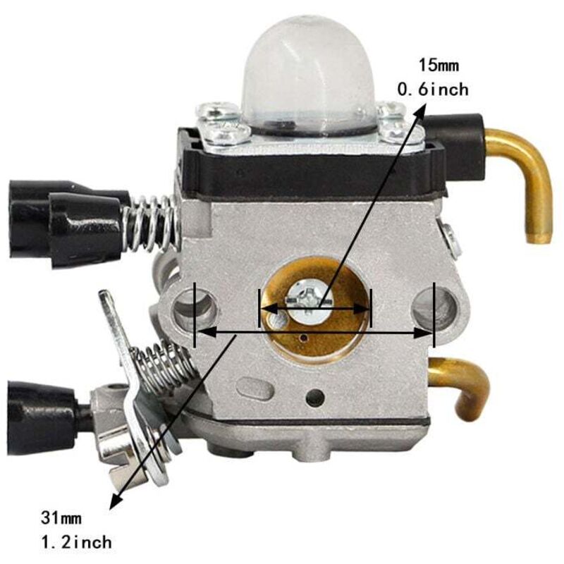 Kit Carburateur Pour Débroussailleuse STIHL FS55, FS38 - Avec Bougie, Filtres, Joints