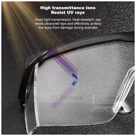 Lunettes de protection transparentes, protection anti-UV et anti-buée et anti-poussière, lunettes de protection