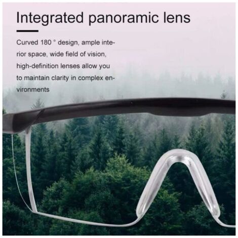 Lunettes de protection transparentes, protection anti-UV et anti-buée et anti-poussière, lunettes de protection