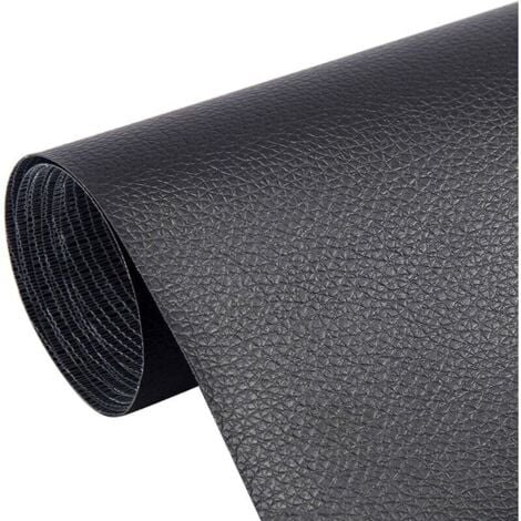 Patch En Cuir Réparation, Patch En Cuir, 5 pièces patch en cuir auto-adhésif, Cuir artificiel durable, résistant au frottement, autocollant, pour sièges dauto, canapés (20 x 30cm, noir)