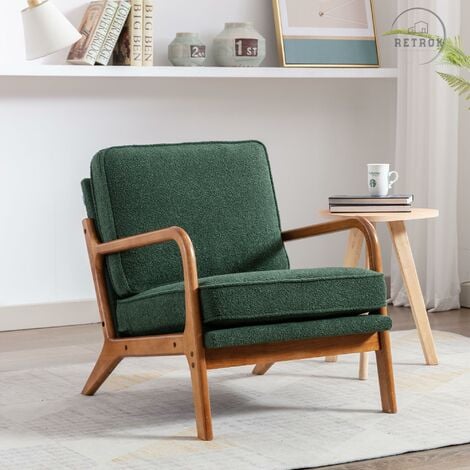 Wahson Fauteuil en Velours Fauteuil Coquillage avec Pieds Doré, Fauteuil  Chambre Confortable Chaise Relax pour Salon/Chambre (Vert) : :  Cuisine et Maison