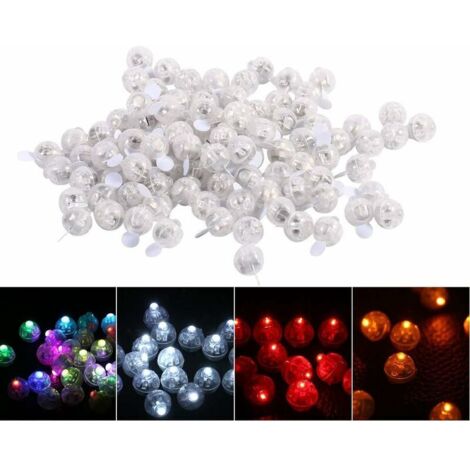 100 Ballons Lumineux LED Multicolores - Mini Lumières Clignotantes Pour Fêtes, Mariages, Noël