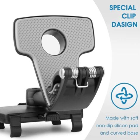 Support Voiture Universel Pour Téléphone - Rotation 360° - Fixation Tableau De Bord - Noir - Neuf