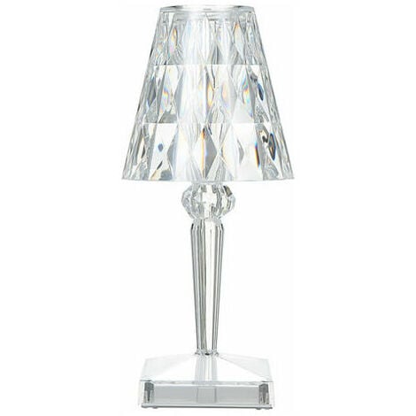 Lampe De Table En Cristal De Diamant, Lampe De Chevet Veilleuse Atmosphere Chambre, Temperature/Luminosite Reglable, Pas De Batterie, Chargement Usb - Pas de batterie, type usb