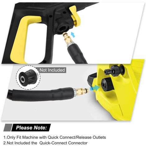 Tuyau pour Nettoyeur Haute Pression Karcher K2 K3 K4 K5 K6 K7 - 10m - Flexible Quick Connect avec Embouts en Laiton