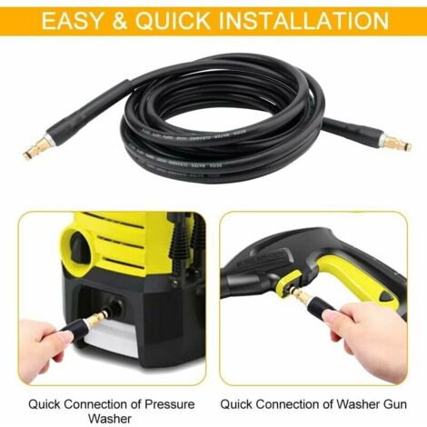 Tuyau de rechange pour nettoyeur haute pression Karcher K2 K3 K4 K5 K6 K7 Tuyau de nettoyage haute pression Connecteur rapide et libération rapide (6m）,TRIMEC