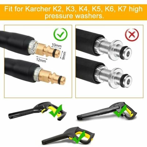 Tuyau de rechange pour nettoyeur haute pression Karcher K2 K3 K4 K5 K6 K7 Tuyau de nettoyage haute pression Connecteur rapide et libération rapide (6m）,TRIMEC