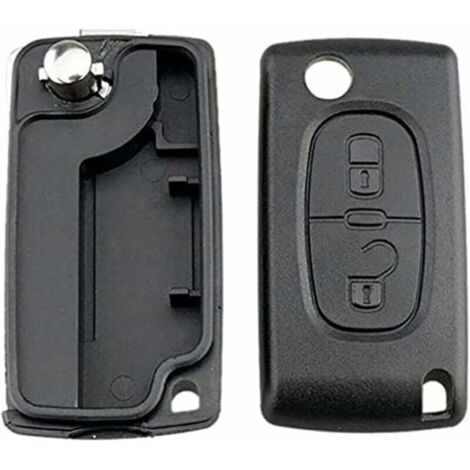 2 Boutons Coque Clé Compatible CE0536 Clé à Rabat Pliable Pour Peugeot 207 307 308 407 408 3008 5008 Citroen C2 C3 C4 C5 C6 C8 87062113