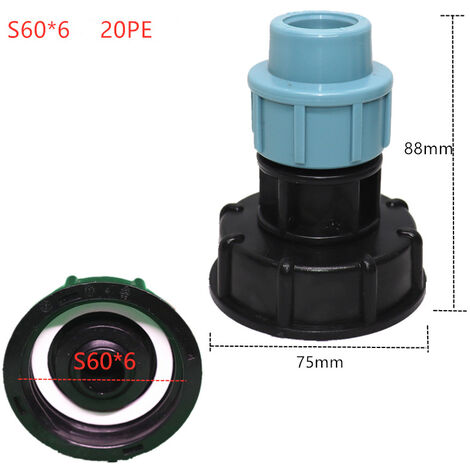 Adaptateur De Réduction IBC S100 X S60 – Pour Conversion Filetage 100 Mm à 60 Mm Sur Cuves Et Réservoirs D’eau