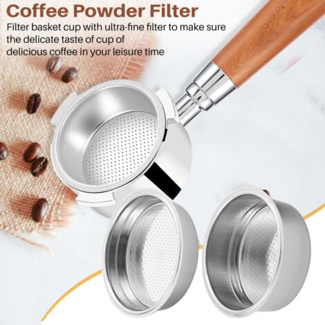 2 PièCes 51Mm Machines à Café en Acier Inoxydable Pressurisé Filtre Panier Poudre Panier Café Fond Porte-Filtre Filtre,TRIMEC