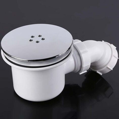 Bonde De Douche Chromée 90mm/115mm - Débit Rapide - Compatible Receveur Standard