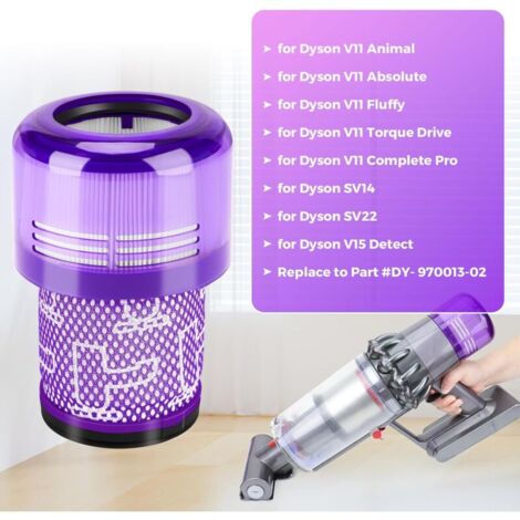Filtre pour Dyson V11,3 Packs Filtres de remplacement pour Dyson V11 V15 SV14 SV17 SV22 Detect Animal Absolute Extra Pro Torque Drive Motorhead Aspirateur, Remplacer DY-970013-02,TRIMEC