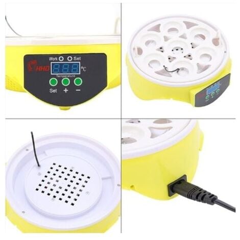Incubateur automatique pour 7 œufs avec contrôle numérique de la température - pour élevage de volailles - Poulet Canard Caille,TRIMEC