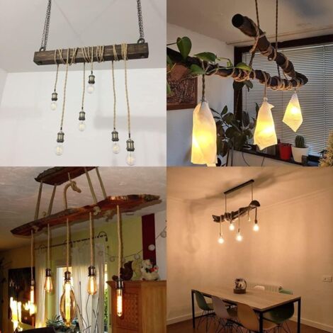 10m Fil électrique Corde, 2 Curs Linge de Cable d'éclairage de Corde Vintage Fil de cuivre recouvert Rétro Tressé Industriel Corde pour DIY Pendentif Lampe,TRIMEC