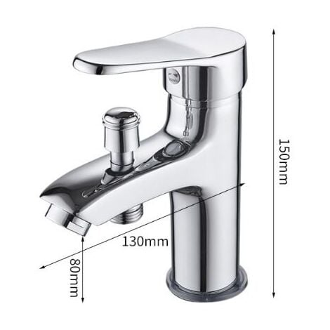 Mitigeur de douche Robinet de douche robinet monotrou à double usage chaud et froid Alliage，Robinet de bassin chaud et froid avec douche douche douche douche double usage single hole valve de mélange,