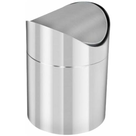Poubelle Salle DE Bain INOX, Argenté--TRIMEC