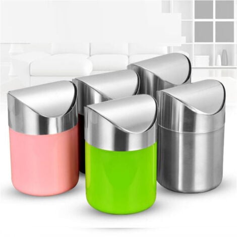 Poubelle Salle DE Bain INOX, Argenté--TRIMEC
