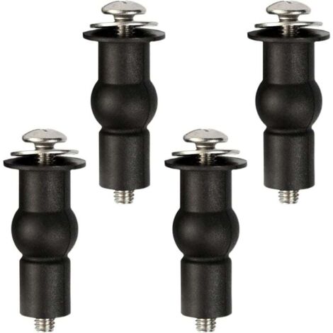 WOONEKY 2 Paires Couvre-boulons De Toilette Rond Acier Inoxydable