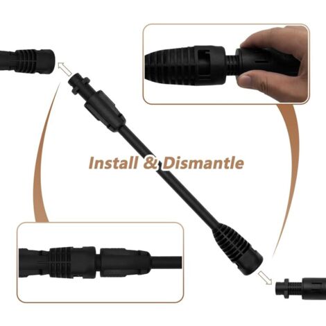 2100 psi Pistolet de déclenchement Kit,Poignée Pistolet avec Lance Rotative,Pistolet Haute Pression pour Système Rapide Tuyau Karcher K2 K3 K4 K5 K7--TRIMEC