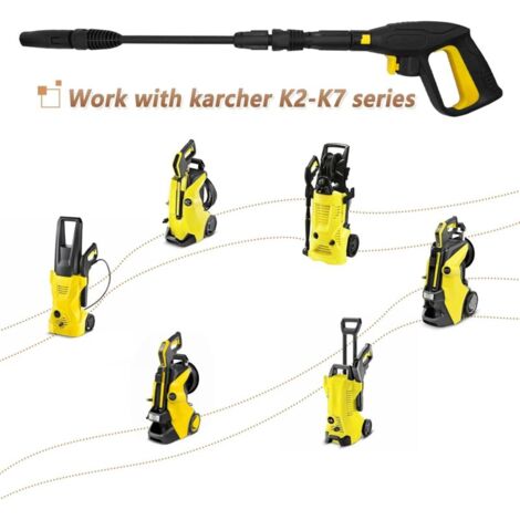 2100 psi Pistolet de déclenchement Kit,Poignée Pistolet avec Lance Rotative,Pistolet Haute Pression pour Système Rapide Tuyau Karcher K2 K3 K4 K5 K7--TRIMEC